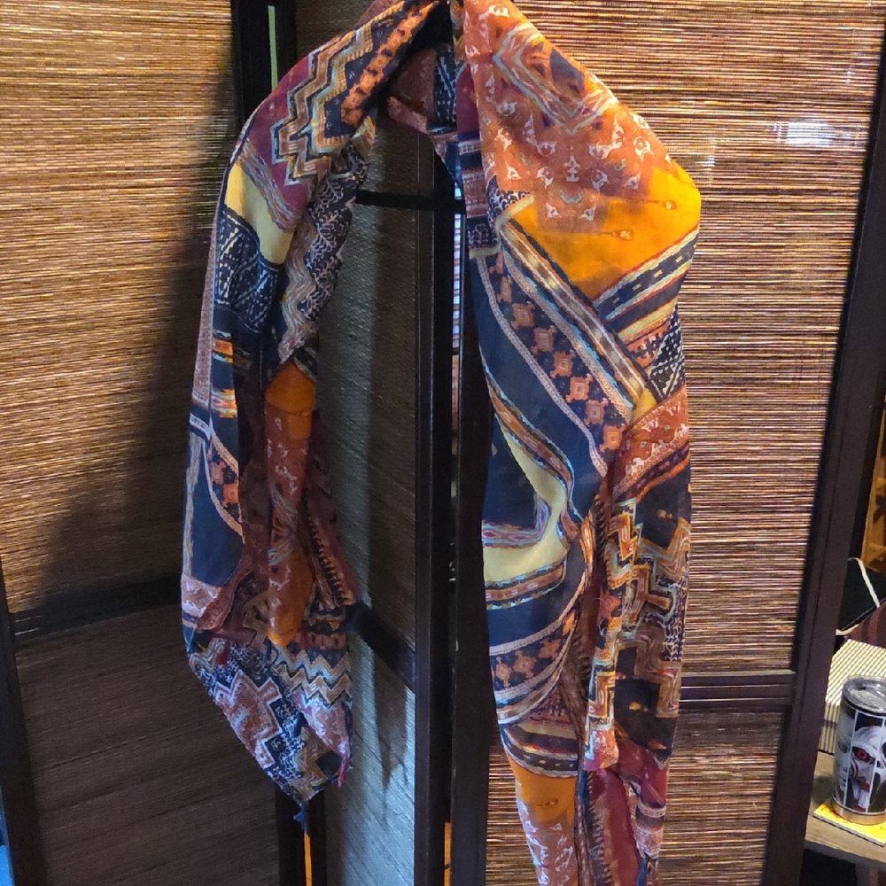 Colorful Patterned Long Scarf